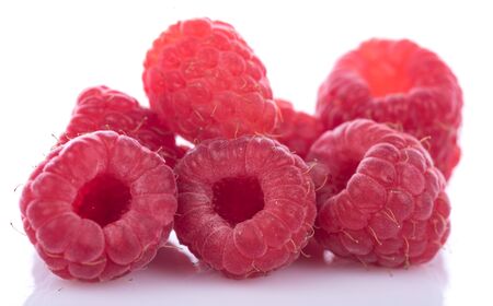 Tasty fresh rapberries, isolated on white