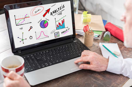 Analysis concept shown on a laptop screen