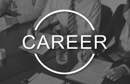 Career concept illustrated by a picture on backgroundの写真素材