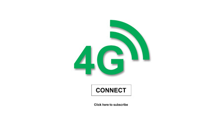 4 G concept on white background