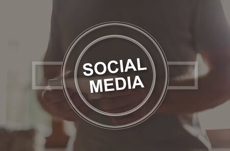 Social media concept illustrated by a picture on background