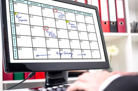 Planner concept shown on a computer screenの写真素材