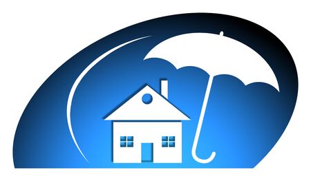 Home insurance concept on white backgroundの写真素材
