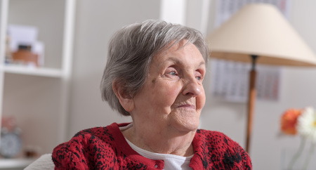 Portrait of a senior womanの写真素材