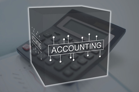 Accounting concept illustrated by a picture on backgroundの写真素材