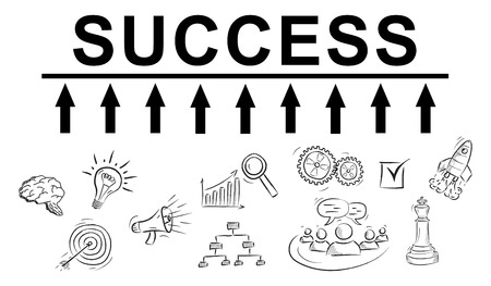 Illustration of a success conceptの写真素材