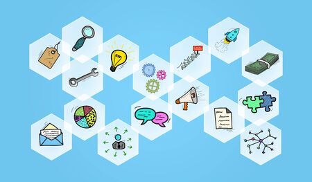 Illustration of a business strategy conceptの写真素材