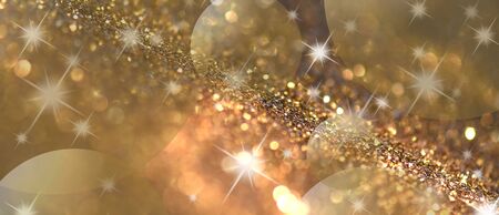 Abstract Merry Christmas card on golden background