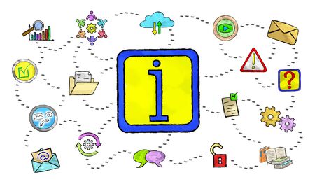 Illustration of an information conceptの写真素材