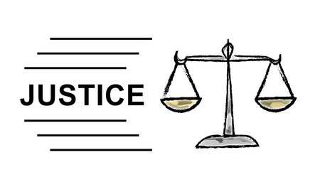 Illustration of a justice conceptの写真素材
