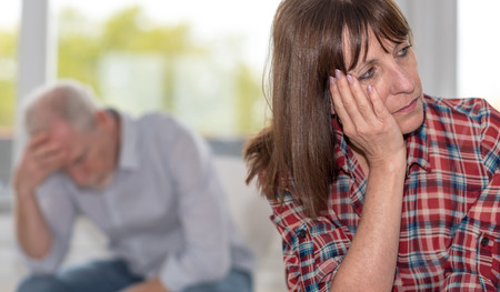 Mature couple having relationship problemsの写真素材