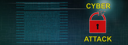 Illustration of a cyber attack concept