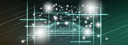 Illustration of a virtual technology concept