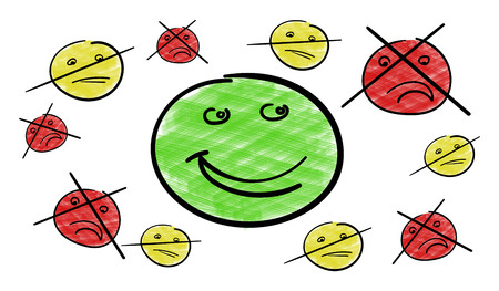 Illustration of a customer satisfaction conceptの写真素材