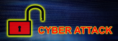 Illustration of a cyber attack concept