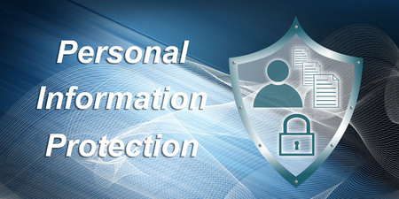 Illustration of a personal information protection conceptの写真素材