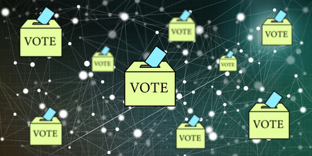 Illustration of an online voting concept