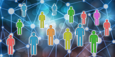 Illustration of a social network concept