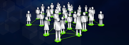 Illustration of a social network concept