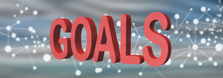 Illustration of a goals conceptの写真素材