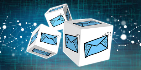 Illustration of an e-mail conceptの写真素材