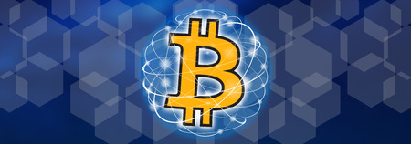 Illustration of a bitcoin currency concept