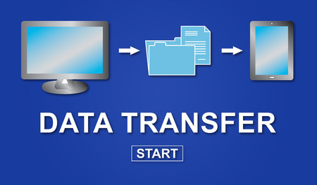 Illustration of a data transfer conceptの写真素材