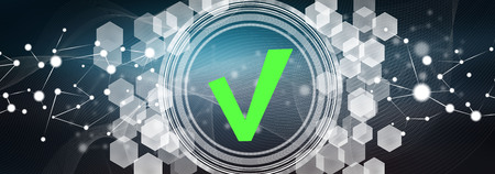 Illustration of a validation process conceptの写真素材