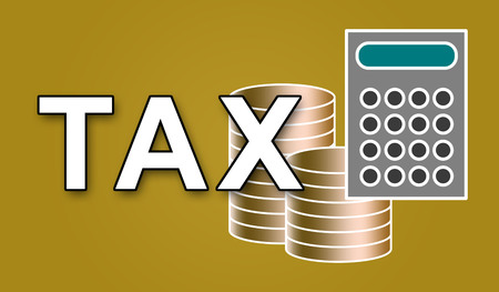 Illustration of a tax conceptの写真素材