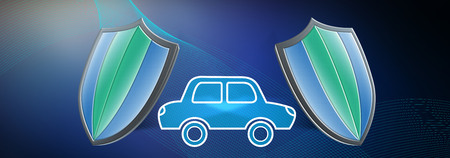Illustration of a car insurance conceptの写真素材