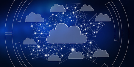 Illustration of a cloud networking concept