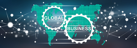 Illustration of a global business conceptの写真素材