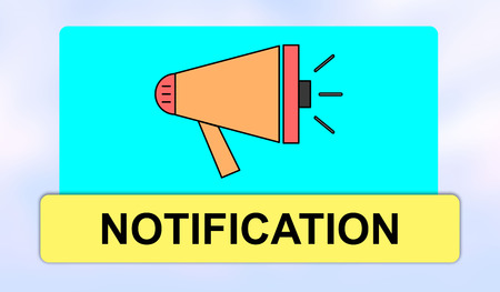 Illustration of a notitication conceptの写真素材