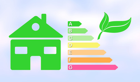Illustration of a home energy efficiency conceptの写真素材