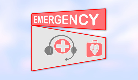 Illustration of an emergency conceptの写真素材