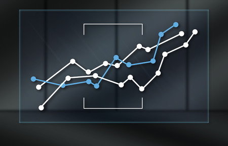 Graph concept on dark backgroundの写真素材