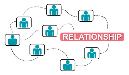Illustration of a relationship conceptの写真素材