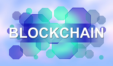 Illustration of a blockchain concept