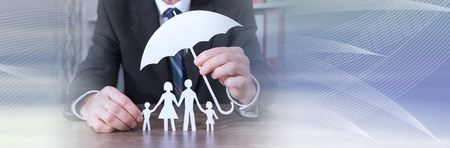 Symbol of family protection by a general agentの写真素材