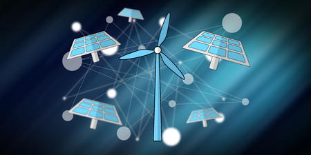 Illustration of a green energy concept