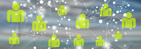 Illustration of a social network concept