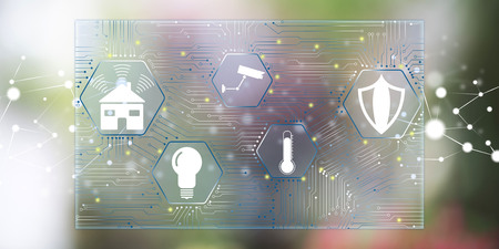 Illustration of a smart home concept