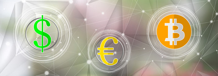 Illustration of a currency exchange conceptの写真素材