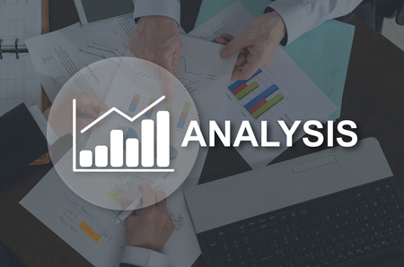 Business analysis concept illustrated by a picture on background