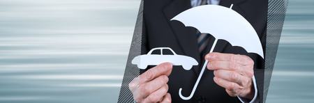 Symbol of auto coverage by a general agentの写真素材