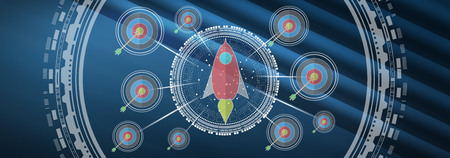 Illustration of a business target conceptの写真素材
