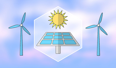 Illustration of a clean energy concept