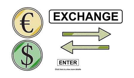 Illustration of an exchange conceptの写真素材