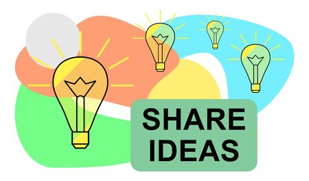 Illustration of a share ideas conceptの写真素材