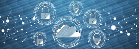 Illustration of a cloud security concept